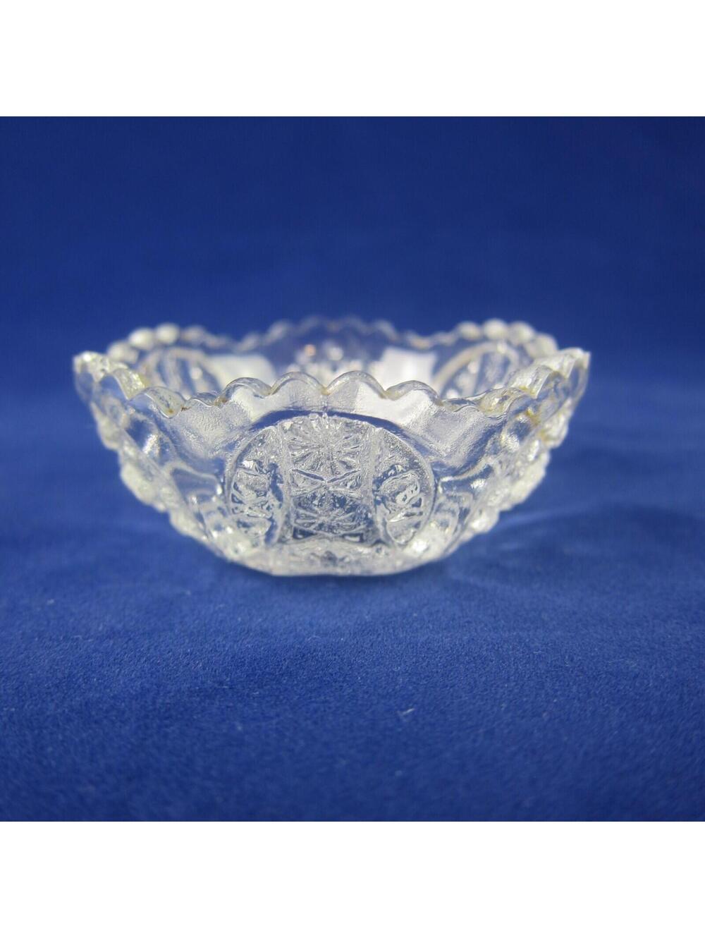 Antique EAPG Indiana Glass Oval Star #300 Child's Toy Berry Bowl Clear Pressed